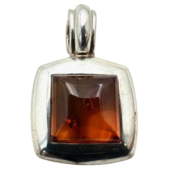 Joseph Esposito Pearl Sterling Silver Amber Enhancer Pendant - Picture 1 of 3